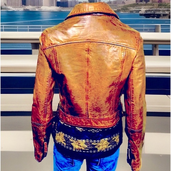 Authentic Levi’s Lambs Leather Moto Jacket - Picture 4 of 7